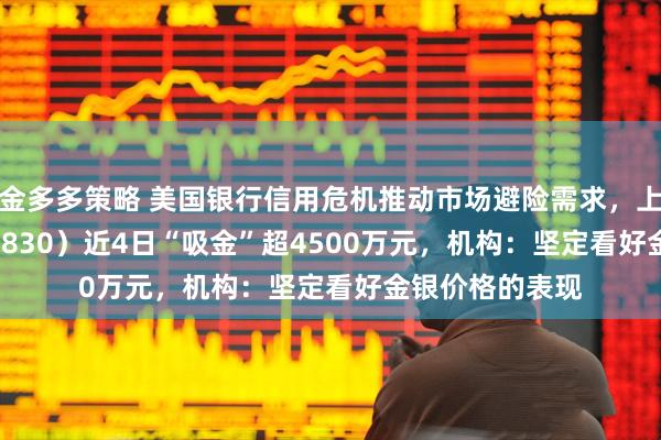 金多多策略 美国银行信用危机推动市场避险需求，上海金ETF（159830）近4日“吸金”超4500万元，机构：坚定看好金银价格的表现